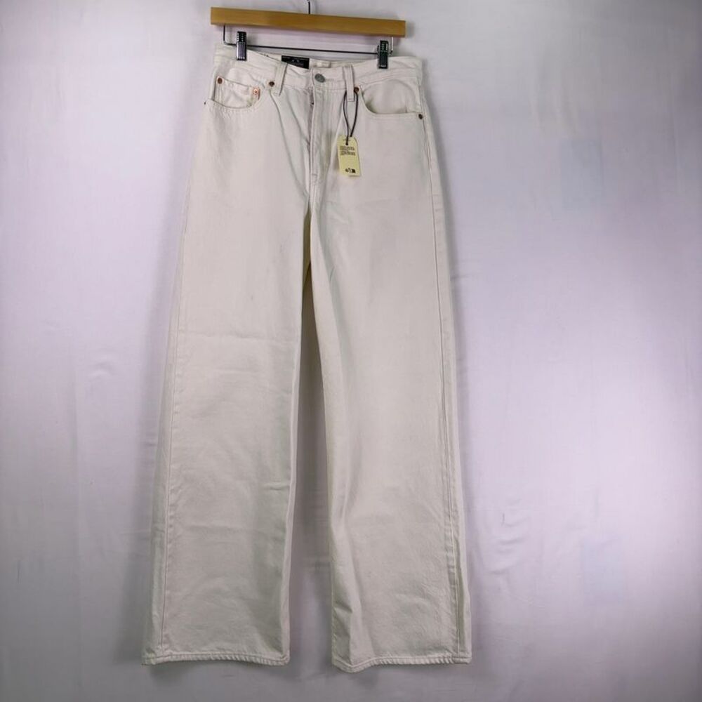 Wide Leg Women's Jeans in Off-White